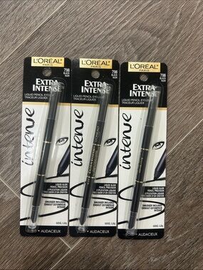 3X L'Oreal Paris Extra Intense Liquid Pencil Eyeliner #798 Black ( Firm price )